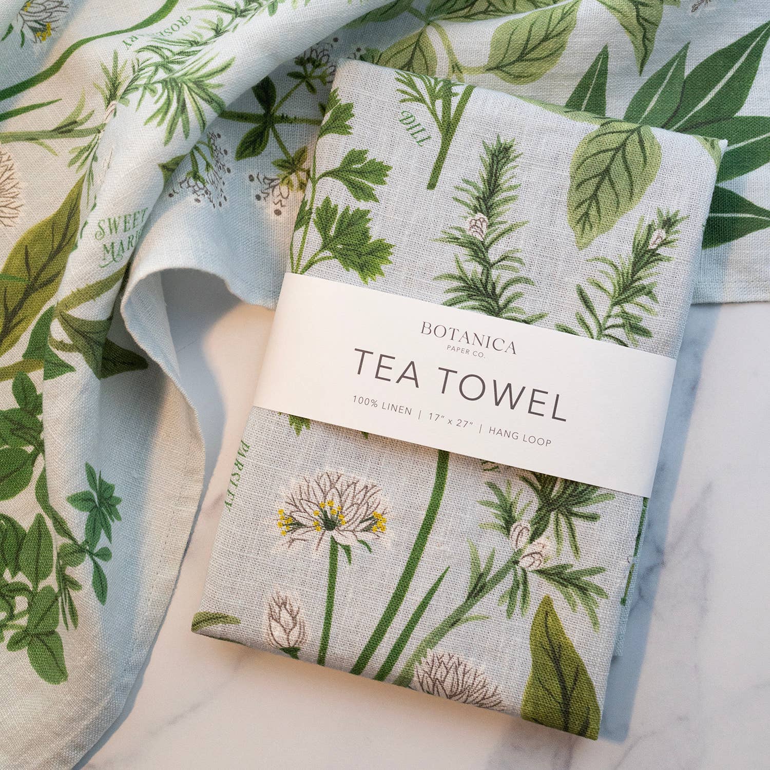 Bowerbird Flowers Herb Garden Tea Towel - Thumbnail 4