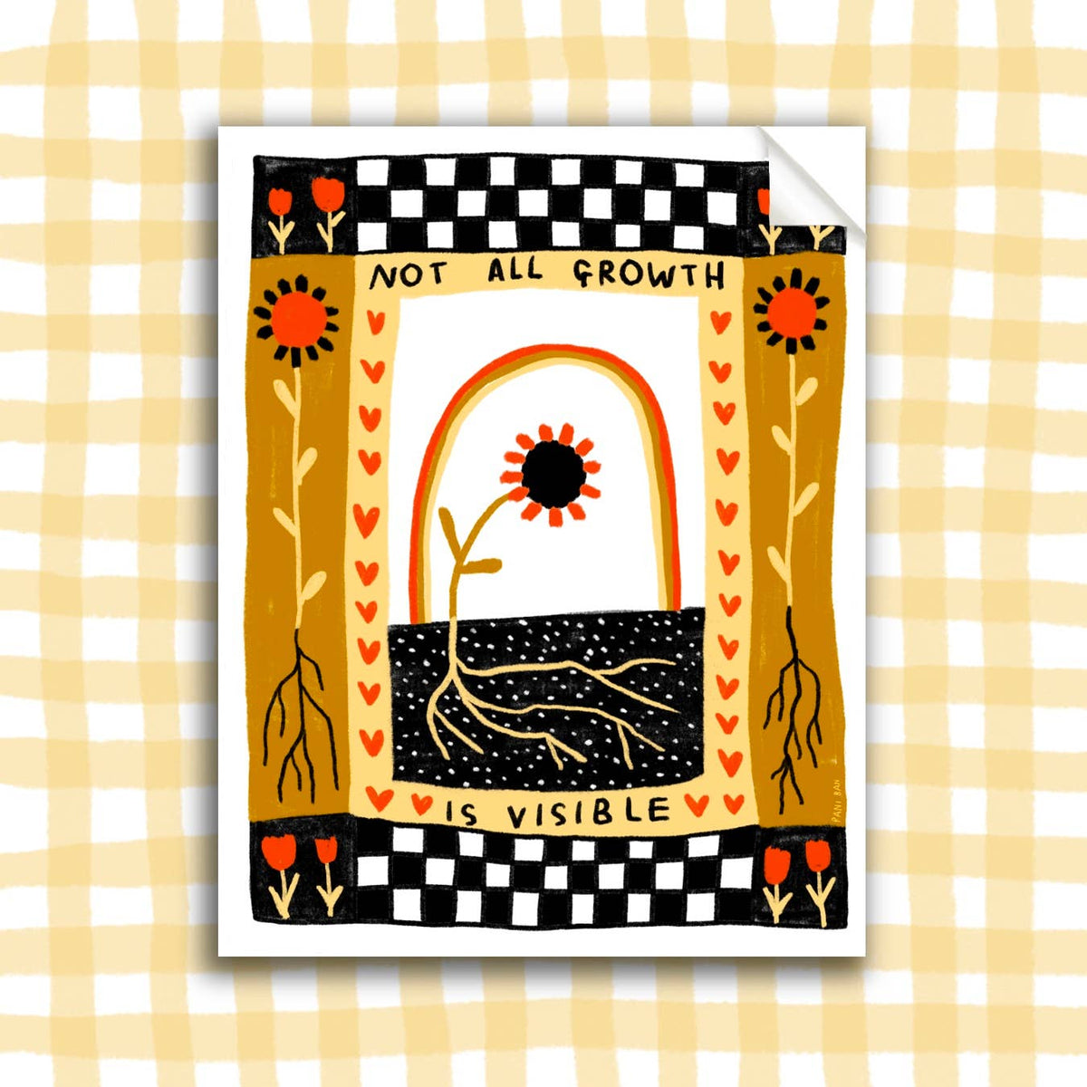 NOT ALL GROWTH IS VISIBLE Sticker – Bowerbird Flowers
